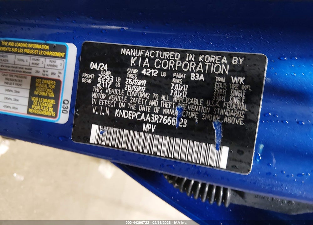 2024 KIA SELTOS LX VIN: KNDEPCAA3R7666123