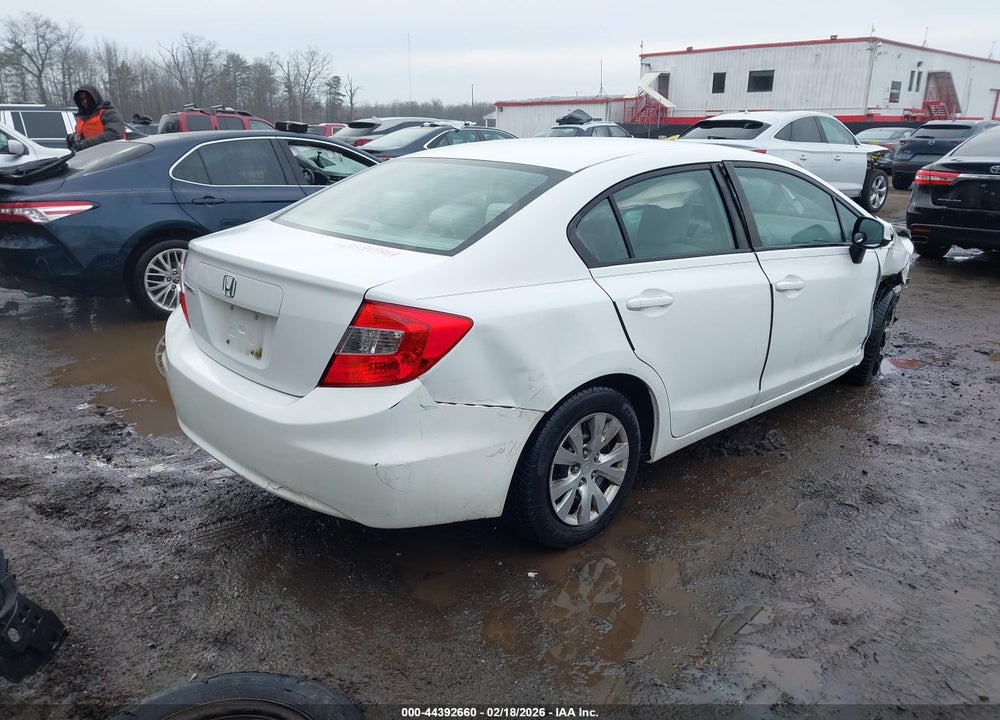 2012 HONDA CIVIC LX VIN: 19XFB2F57CE381618