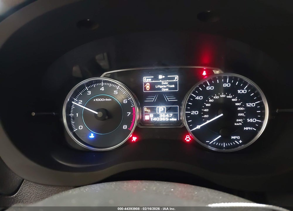 2017 SUBARU CROSSTREK 2.0I LIMITED VIN: JF2GPANCXH8253649