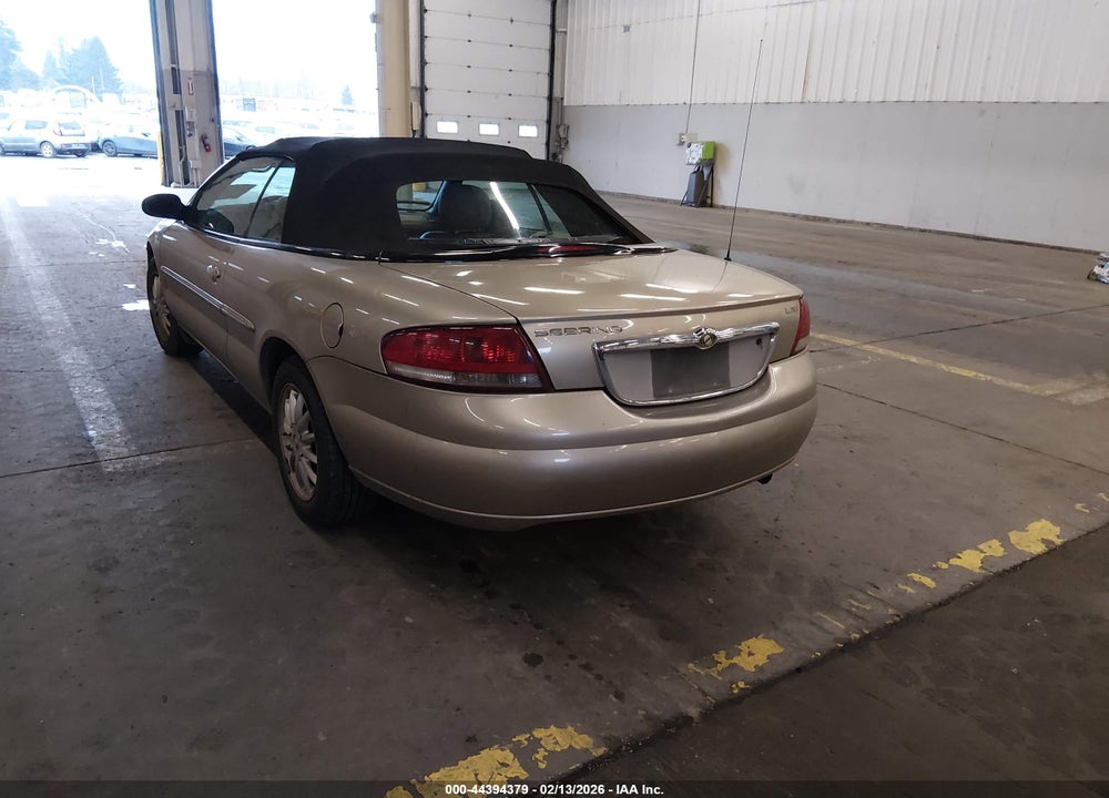 2003 CHRYSLER SEBRING LXI VIN: 1C3EL55T03N500765