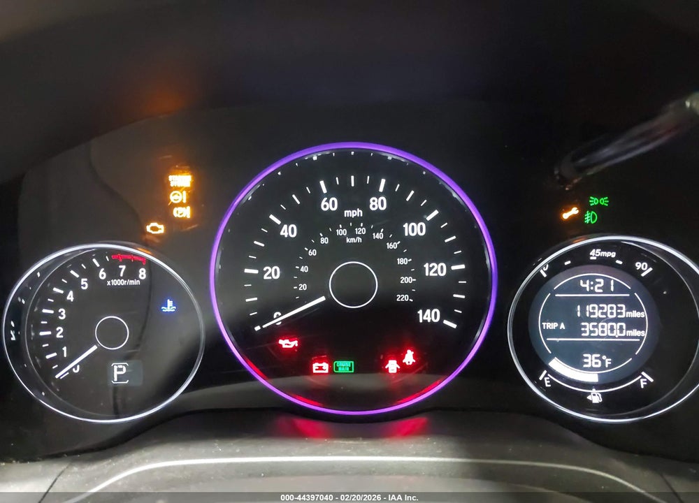 2016 HONDA HR-V EX-L VIN: 3CZRU6H73GM701150