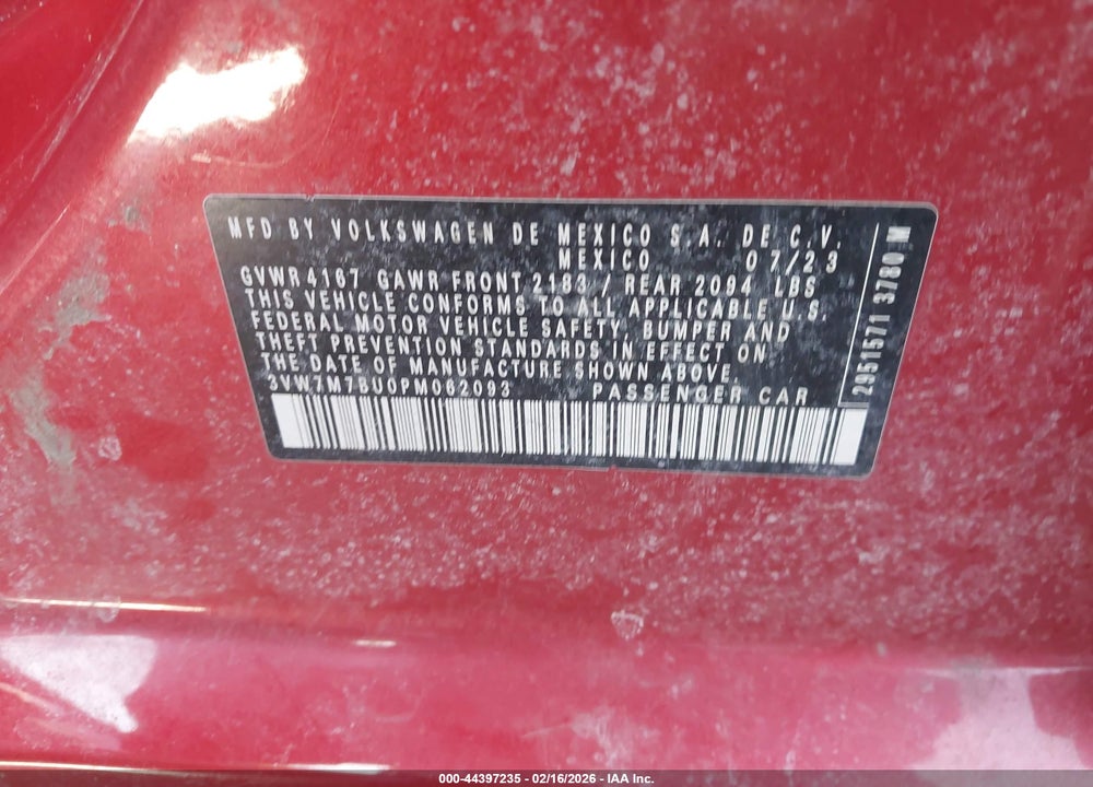 2023 VOLKSWAGEN JETTA 1.5T SE VIN: 3VW7M7BU0PM062093