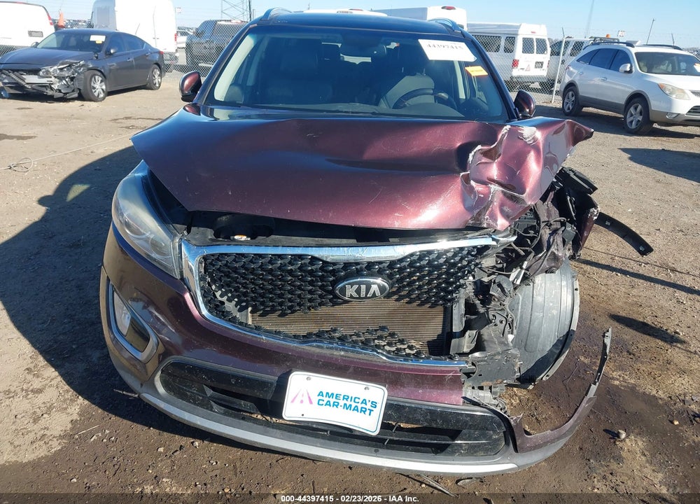 2016 KIA SORENTO 3.3L EX VIN: 5XYPHDA52GG065803