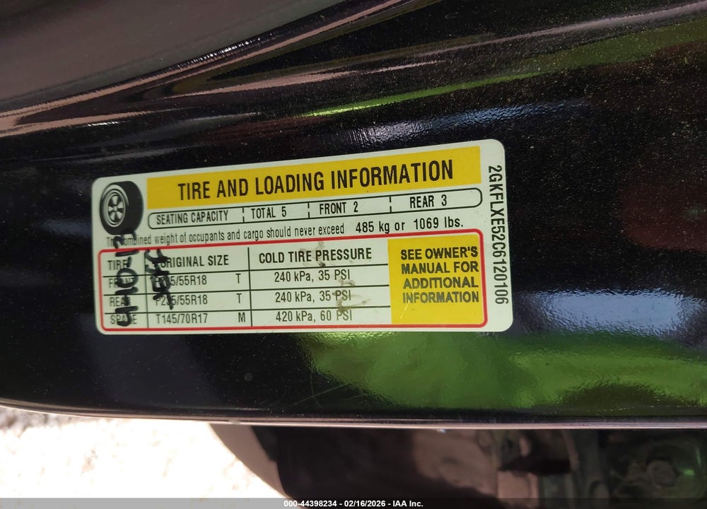 2012 GMC TERRAIN SLT-2 VIN: 2GKFLXE52C6120106