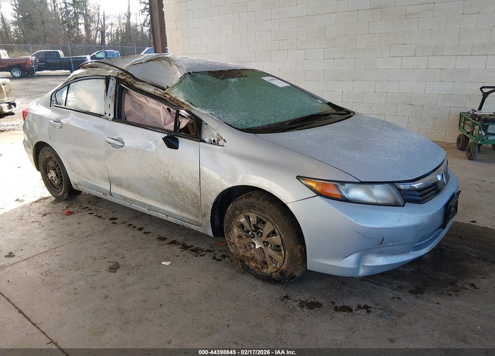 2012 HONDA CIVIC LX VIN: 2HGFB2F5XCH524616