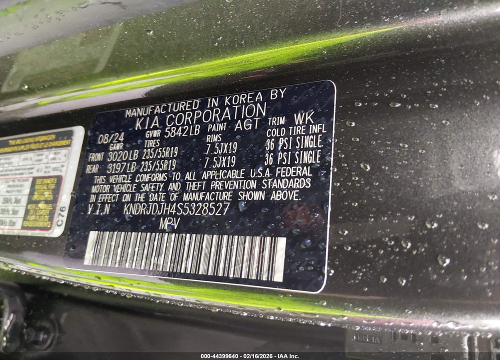 2025 KIA SORENTO PLUG-IN HYBRID EX VIN: KNDRJDJH4S5328527