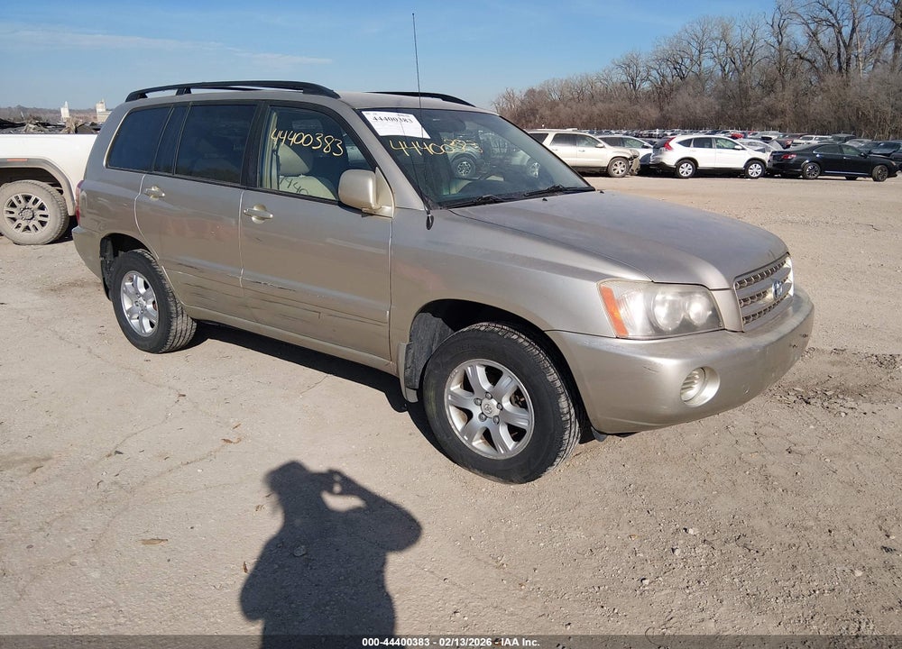 2001 TOYOTA HIGHLANDER VIN: JTEHD21A010009160