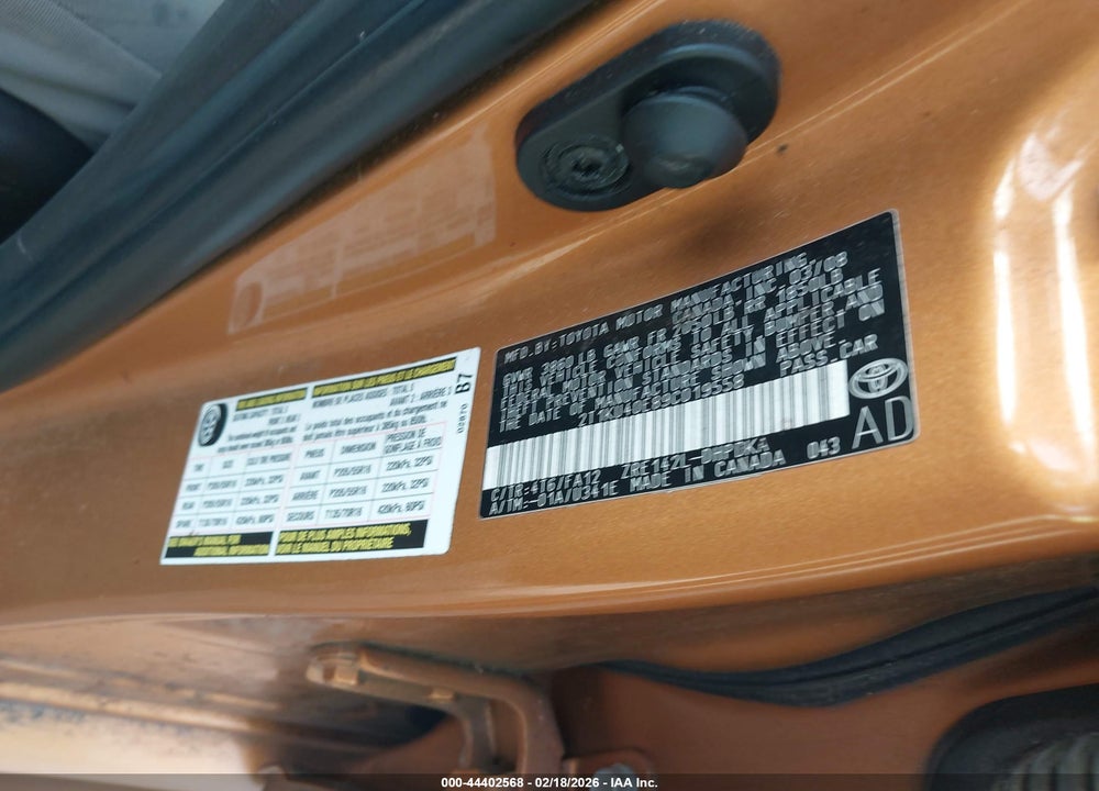 2009 TOYOTA MATRIX VIN: 2T1KU40E89C019558
