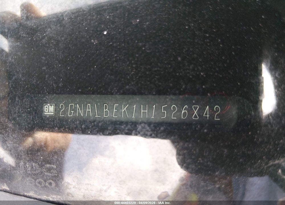 2017 CHEVROLET EQUINOX LS VIN: 2GNALBEK1H1526842