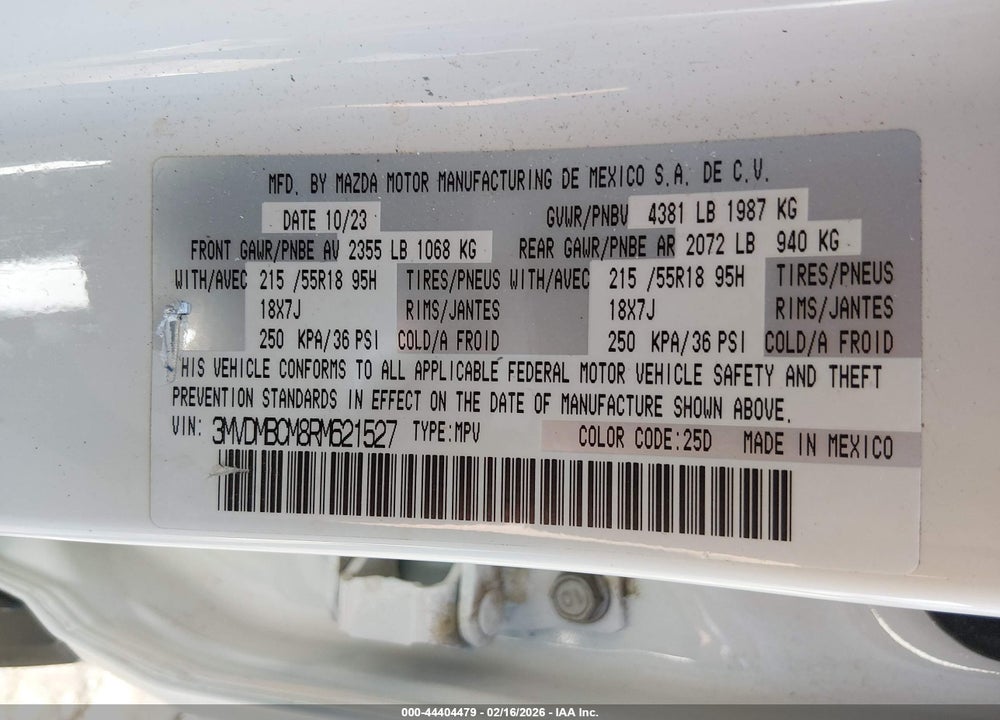 2024 MAZDA CX-30 2.5 S PREFERRED PACKAGE VIN: 3MVDMBCM8RM621527