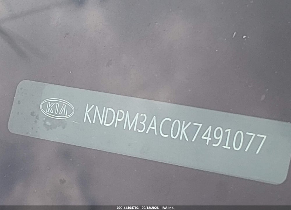 2019 KIA SPORTAGE LX VIN: KNDPM3AC0K7491077