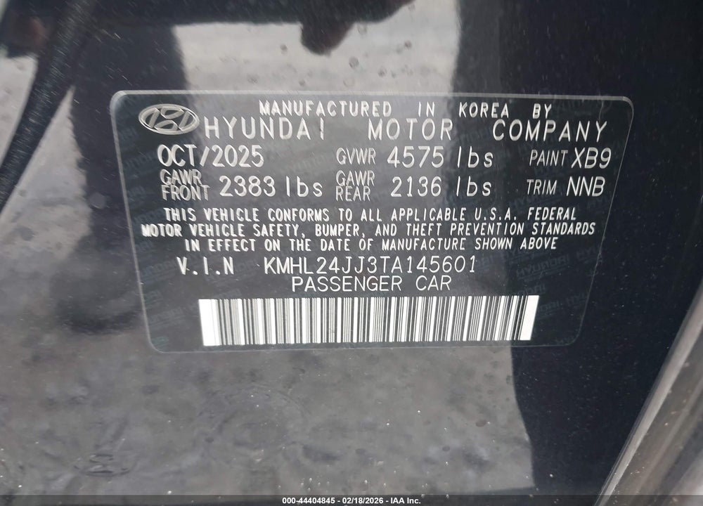 2026 HYUNDAI SONATA HYBRID BLUE VIN: KMHL24JJ3TA145601