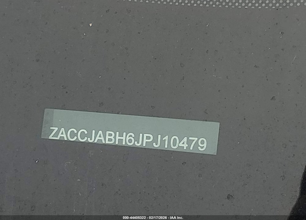 2018 JEEP RENEGADE LATITUDE FWD VIN: ZACCJABH6JPJ10479