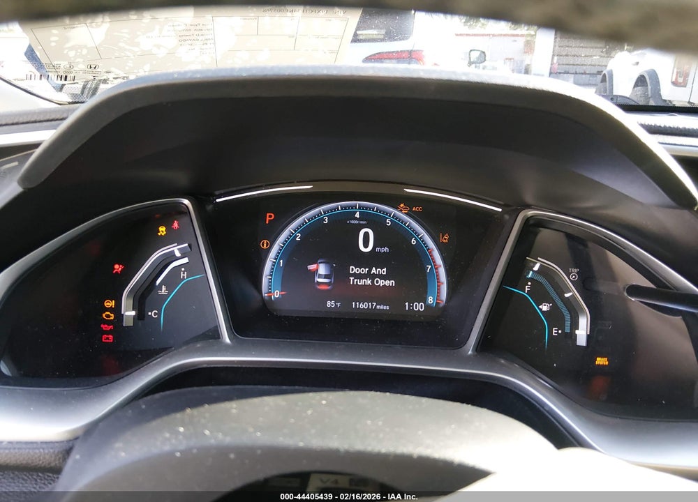 2019 HONDA CIVIC EX VIN: 19XFC1F34KE005768