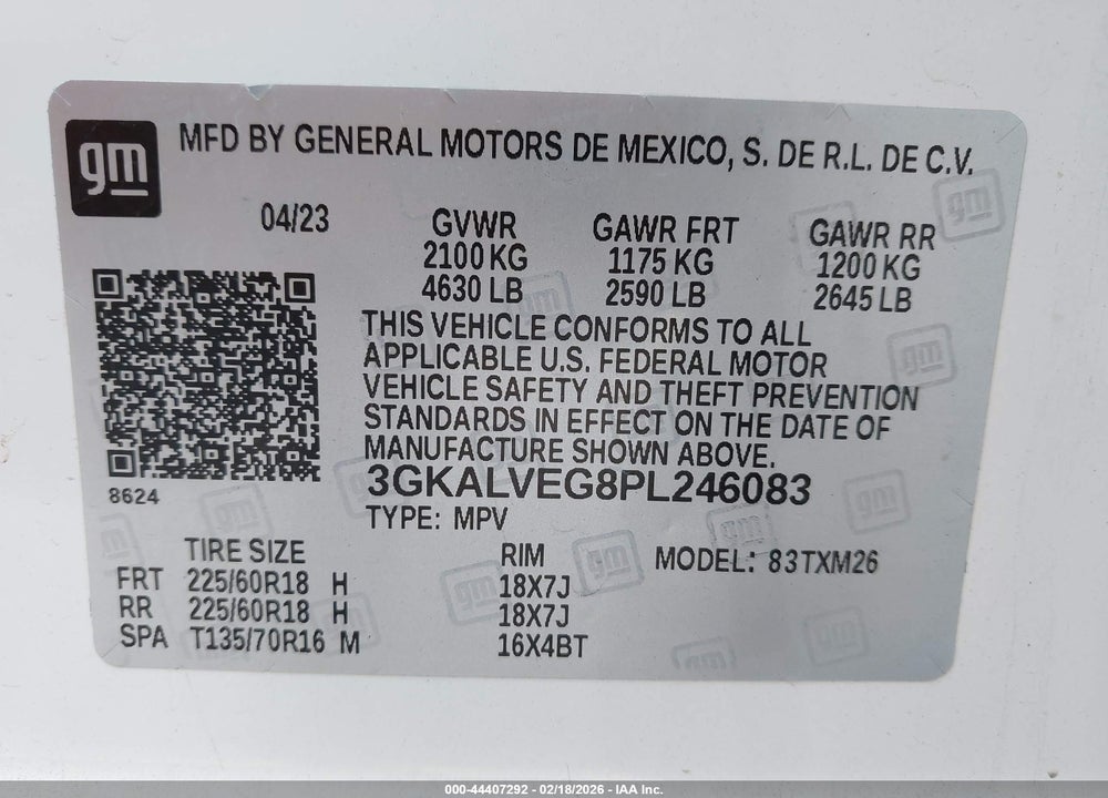 2023 GMC TERRAIN AWD SLT VIN: 3GKALVEG8PL246083
