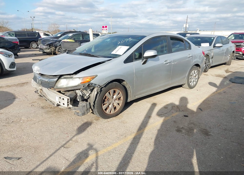 2012 HONDA CIVIC LX VIN: 19XFB2F5XCE072077