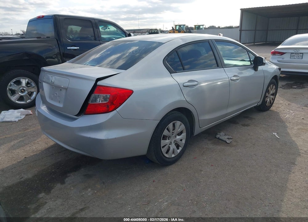 2012 HONDA CIVIC LX VIN: 19XFB2F5XCE072077