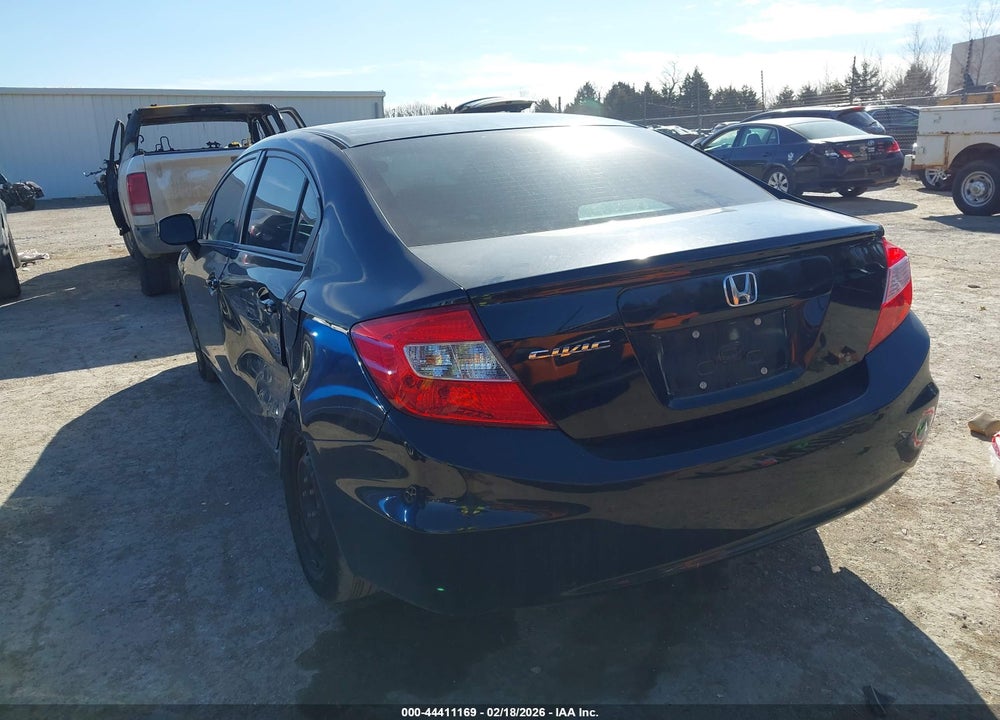 2012 HONDA CIVIC LX VIN: 2HGFB2F52CH333210
