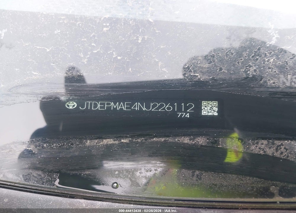 2022 TOYOTA COROLLA LE VIN: JTDEPMAE4NJ226112