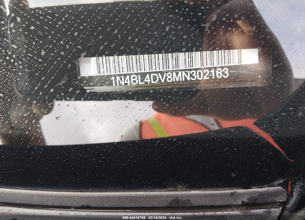 2021 NISSAN ALTIMA SV FWD VIN: 1N4BL4DV8MN302163