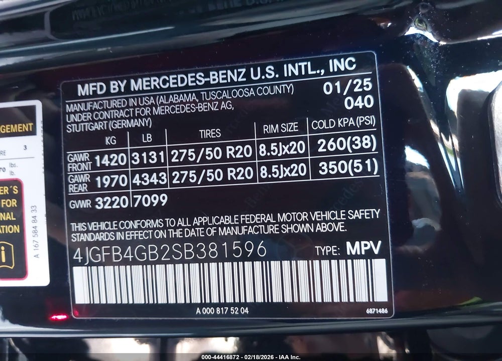 2025 MERCEDES-BENZ GLE 450E 4MATIC VIN: 4JGFB4GB2SB381596