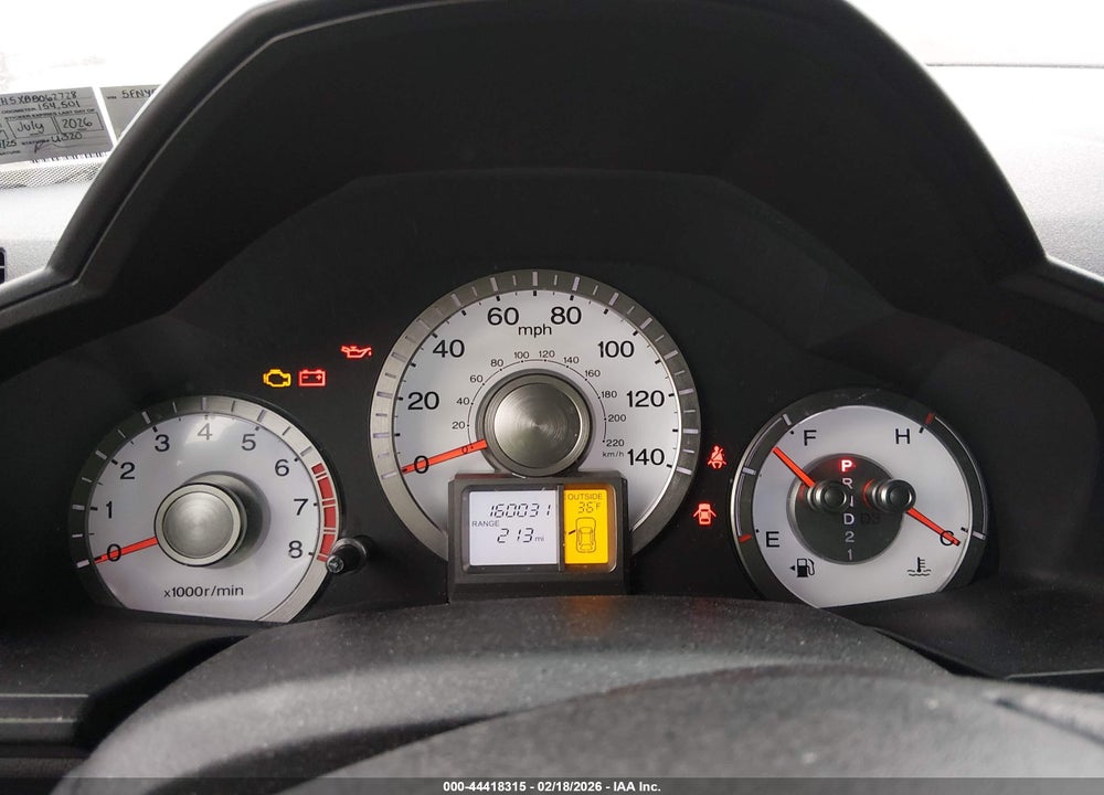2011 HONDA PILOT EX-L VIN: 5FNYF4H5XBB062728