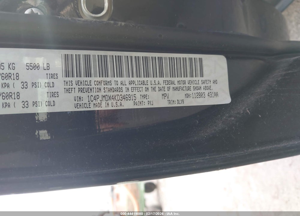 2019 JEEP CHEROKEE LIMITED 4X4 VIN: 1C4PJMDX4KD346915