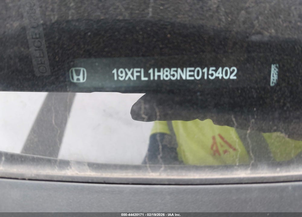2022 HONDA CIVIC SPORT TOURING VIN: 19XFL1H85NE015402