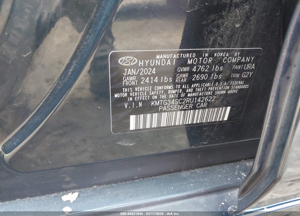 2024 GENESIS G70 2.5T RWD VIN: KMTG34SC2RU142622