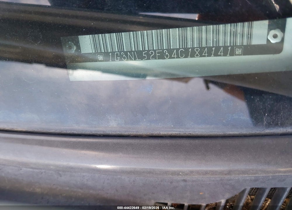 2004 OLDSMOBILE ALERO GL1 VIN: 1G3NL52F34C184141