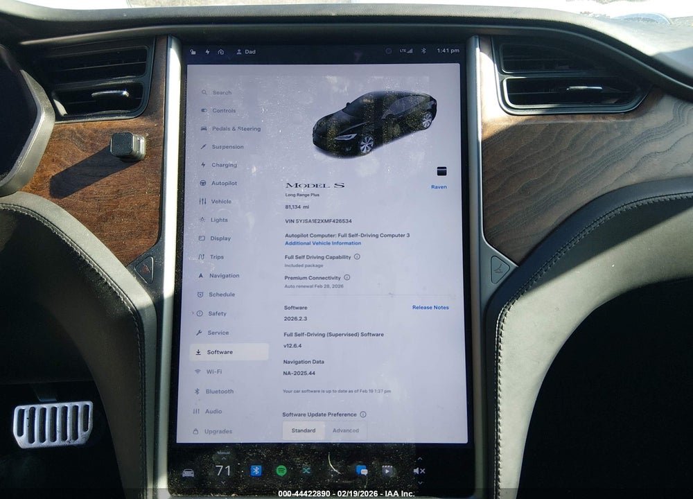 2021 TESLA MODEL S LONG RANGE DUAL MOTOR ALL-WHEEL DRIVE/LONG RANGE PLUS DUAL MOTOR ALL-WHEEL DRIVE VIN: 5YJSA1E2XMF426534