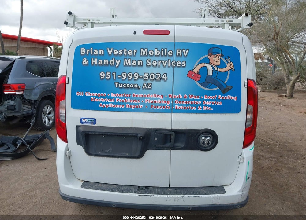 2017 RAM PROMASTER CITY TRADESMAN SLT VIN: ZFBERFBB7H6E30359