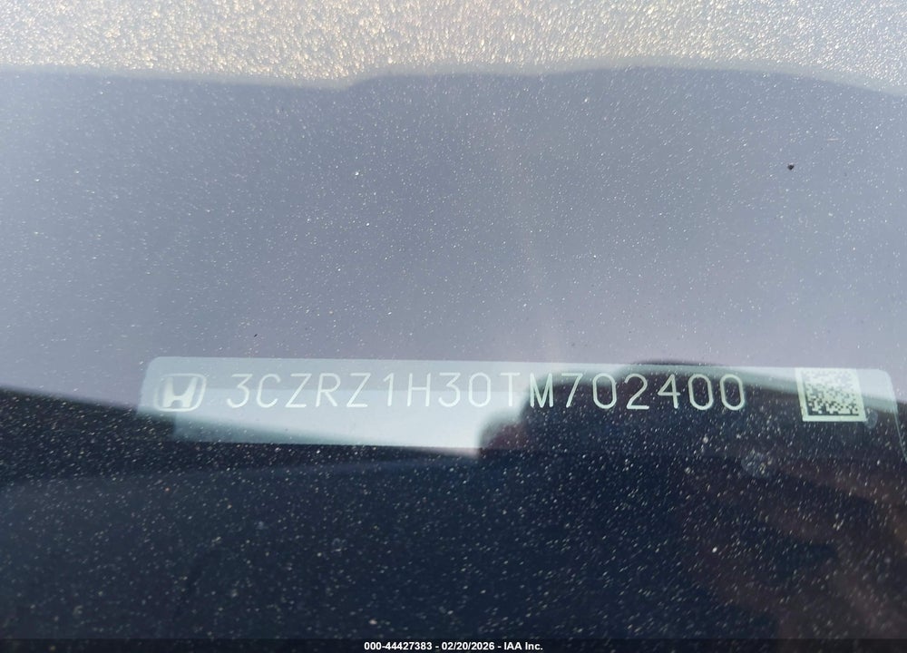 2026 HONDA HR-V 2WD LX VIN: 3CZRZ1H30TM702400