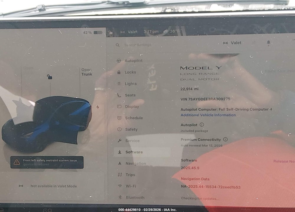 2024 TESLA MODEL Y LONG RANGE DUAL MOTOR ALL-WHEEL DRIVE VIN: 7SAYGDEE3RA309275