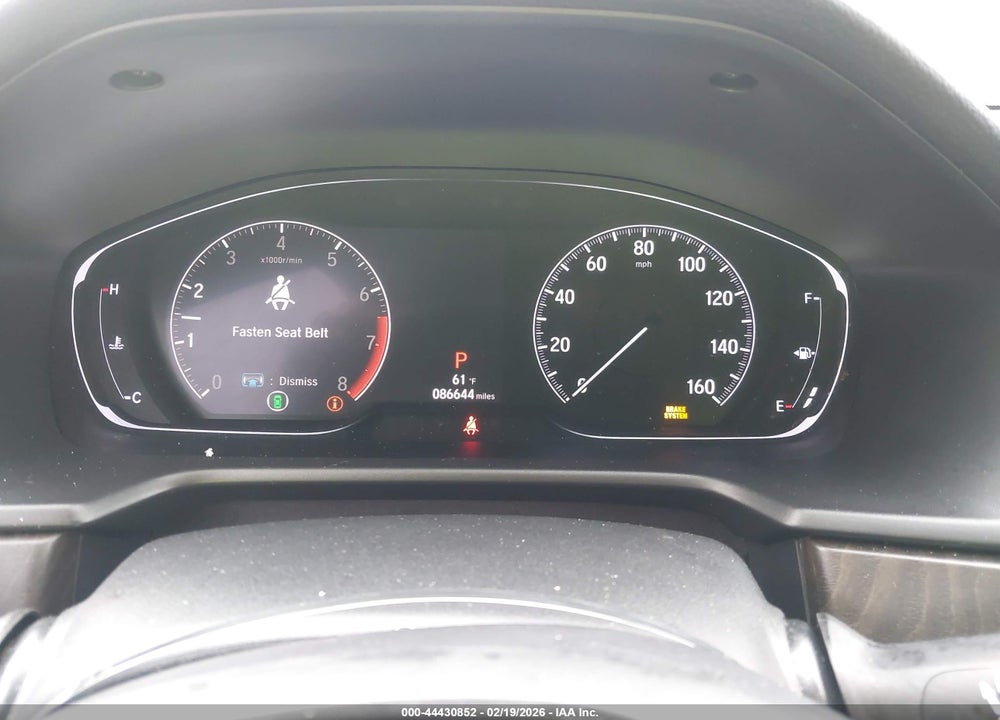 2019 HONDA ACCORD EX-L VIN: 1HGCV1F51KA078731