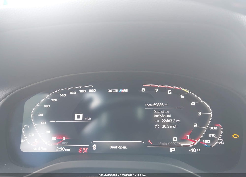 2021 BMW X3 M VIN: 5YMTS0C02M9F21106