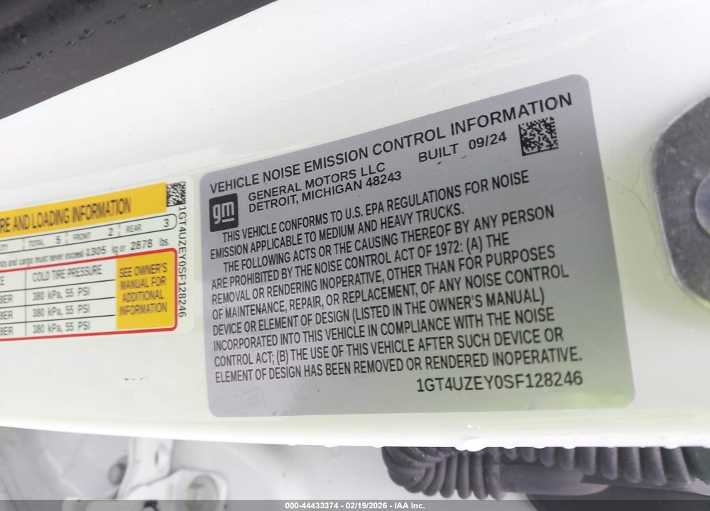 2025 GMC SIERRA 2500HD VIN: 1GT4UZEY0SF128246