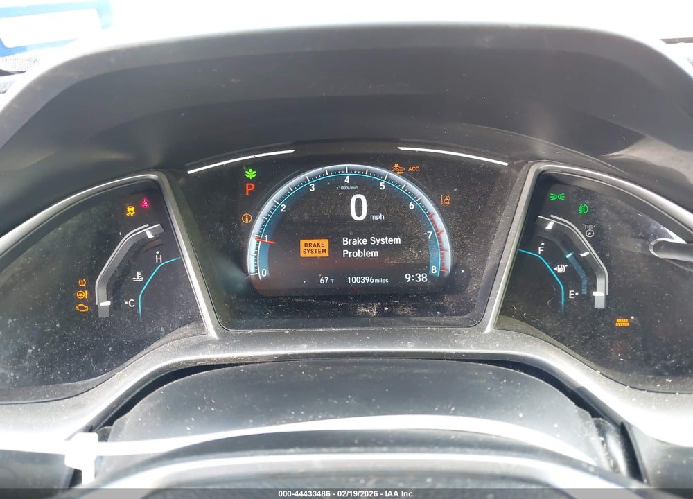 2019 HONDA CIVIC EX-L VIN: JHMFC1F7XKX002150