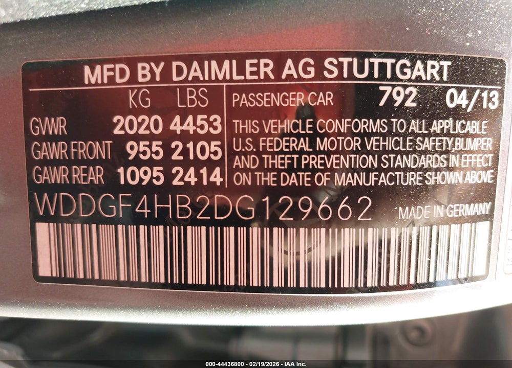 2013 MERCEDES-BENZ C 250 SPORT VIN: WDDGF4HB2DG129662