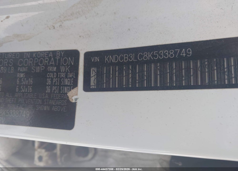 2019 KIA NIRO LX VIN: KNDCB3LC8K5338749