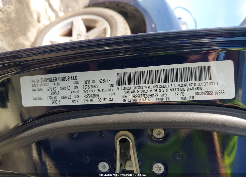 2014 RAM 1500 EXPRESS VIN: 1C6RR6KT7ES356178