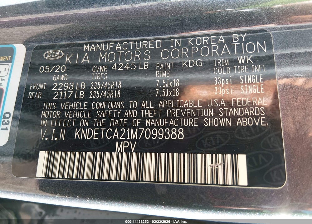 2021 KIA SELTOS SX TURBO VIN: KNDETCA21M7099388