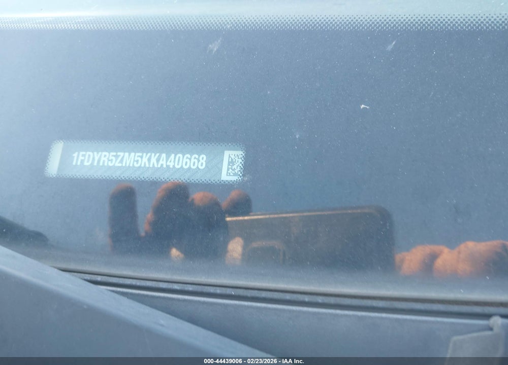 2019 FORD TRANSIT-250 CAB VIN: 1FDYR5ZM5KKA40668
