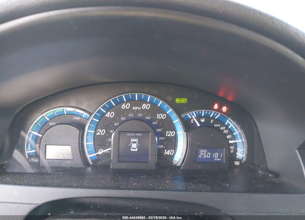 2013 TOYOTA CAMRY HYBRID XLE VIN: 4T1BD1FK7DU076854