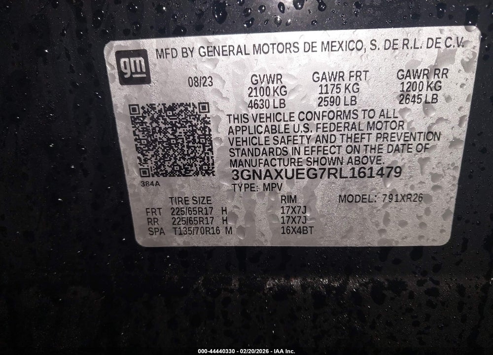 2024 CHEVROLET EQUINOX AWD LT VIN: 3GNAXUEG7RL161479