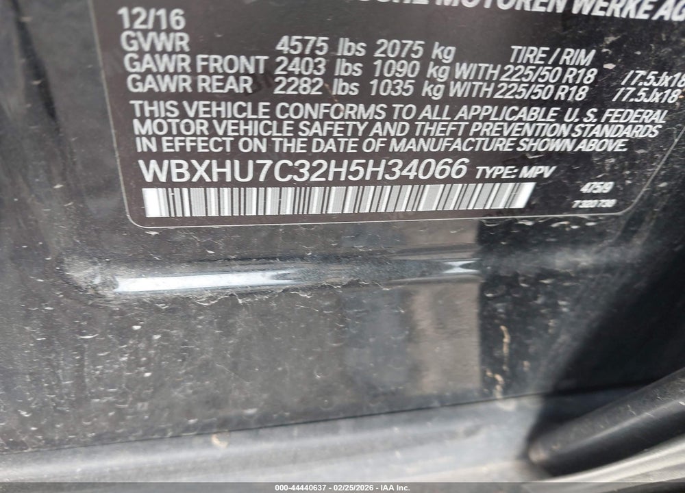 2017 BMW X1 SDRIVE28I VIN: WBXHU7C32H5H34066