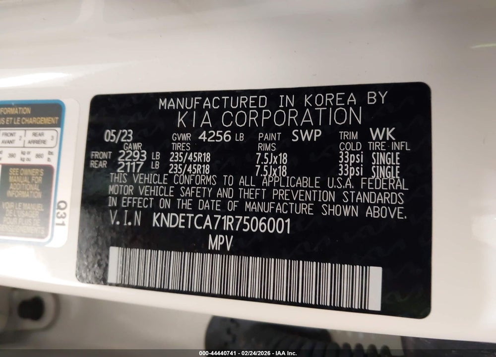 2024 KIA SELTOS SX TURBO VIN: KNDETCA71R7506001