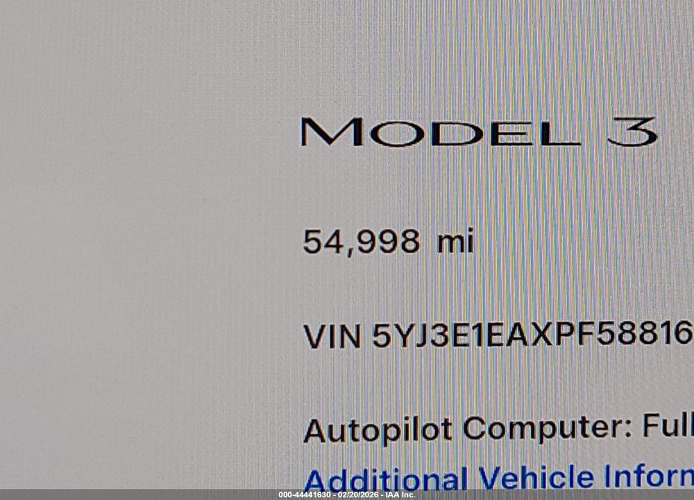 2023 TESLA MODEL 3 REAR-WHEEL DRIVE VIN: 5YJ3E1EAXPF588166