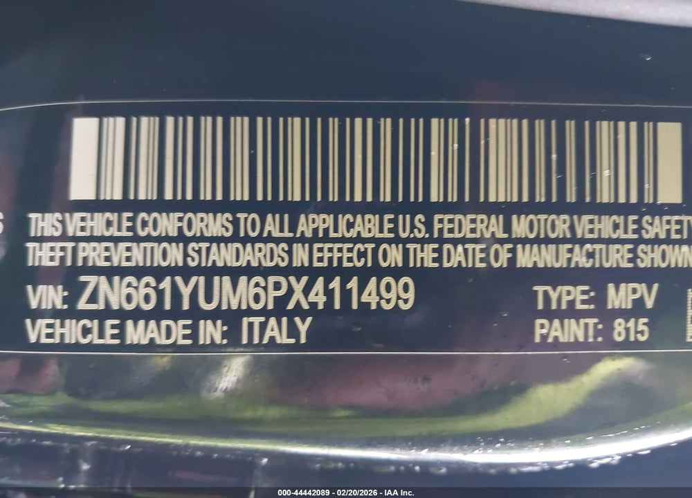 2023 MASERATI LEVANTE MODENA VIN: ZN661YUM6PX411499