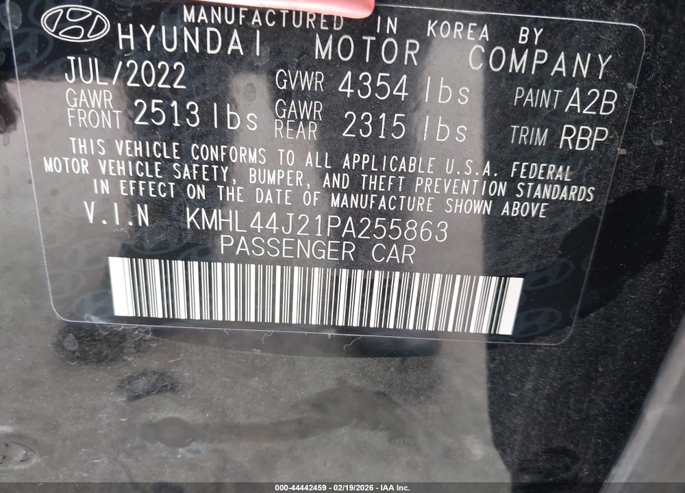 2023 HYUNDAI SONATA SEL PLUS VIN: KMHL44J21PA255863